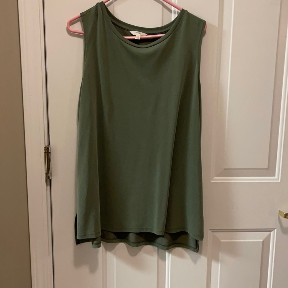 Green Plus Sized Tank Top